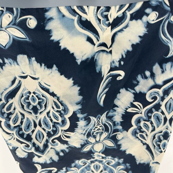 Zara Dress Women Small Blue Printed Mini Cut Out Back Resort Vacation Tribal NEW - Picture 16 of 16